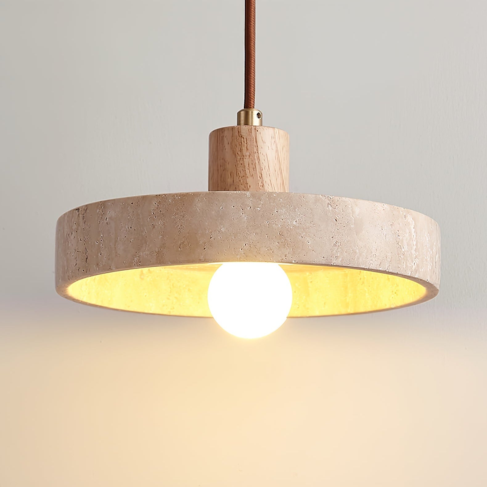 Evvynor Travertin Pendentif Lumière