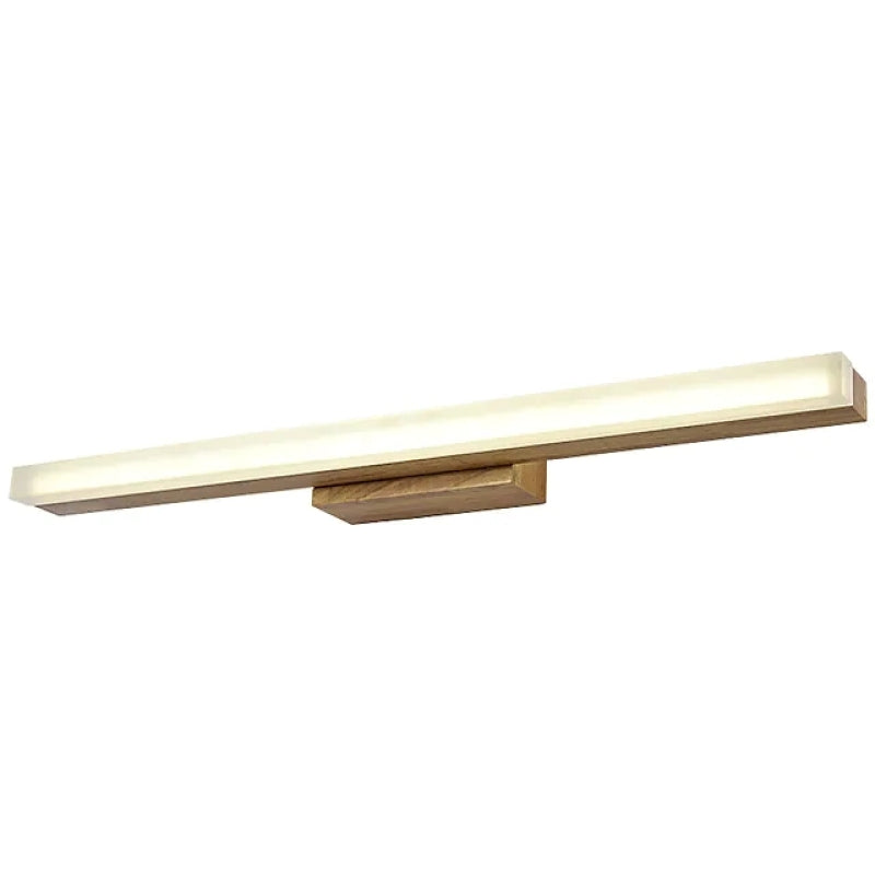 Quinl Applique Murale Miroir Linéaire Minimaliste. Bois. Noyer. Salon