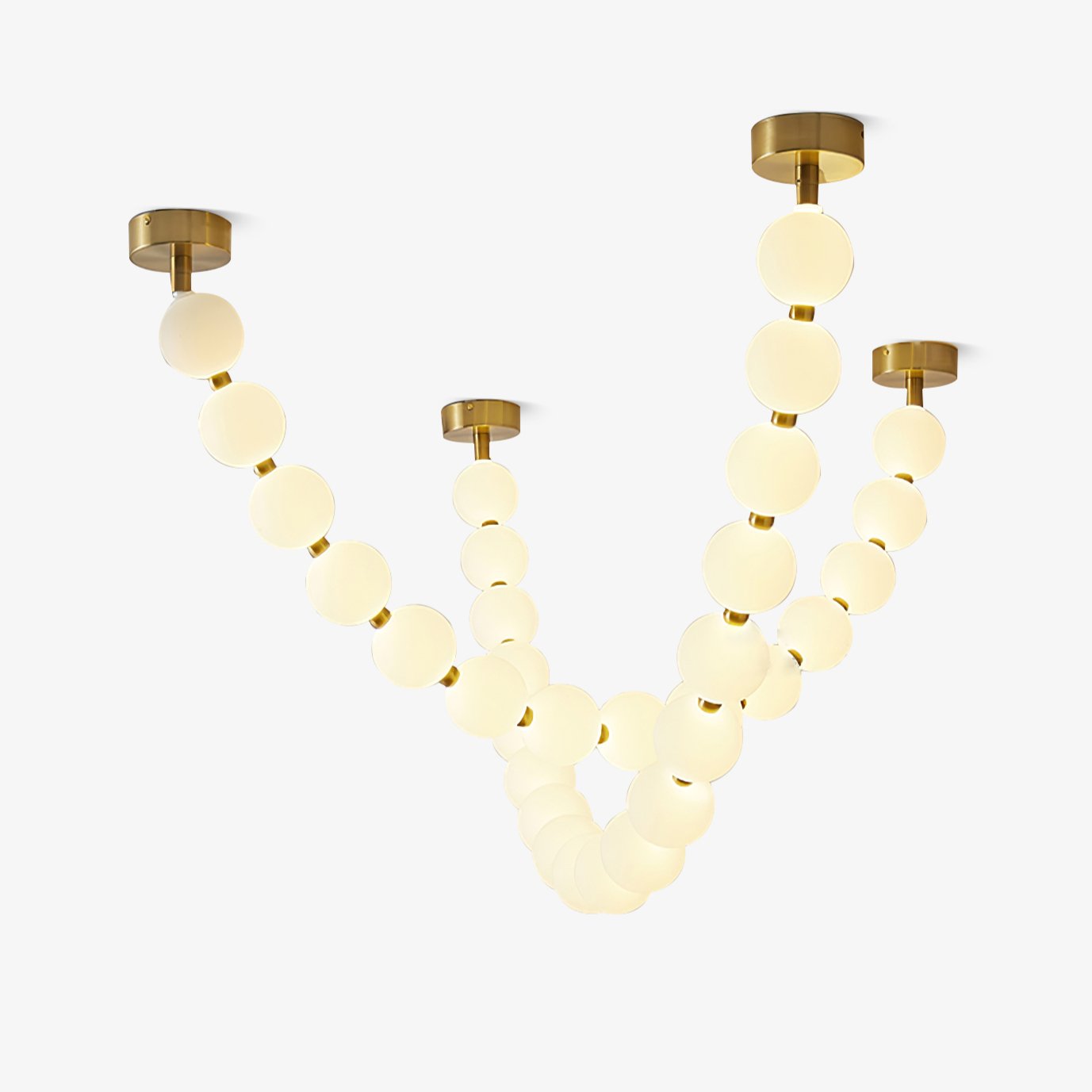 Vicariel Lustre Perles Collier Boules en Verre