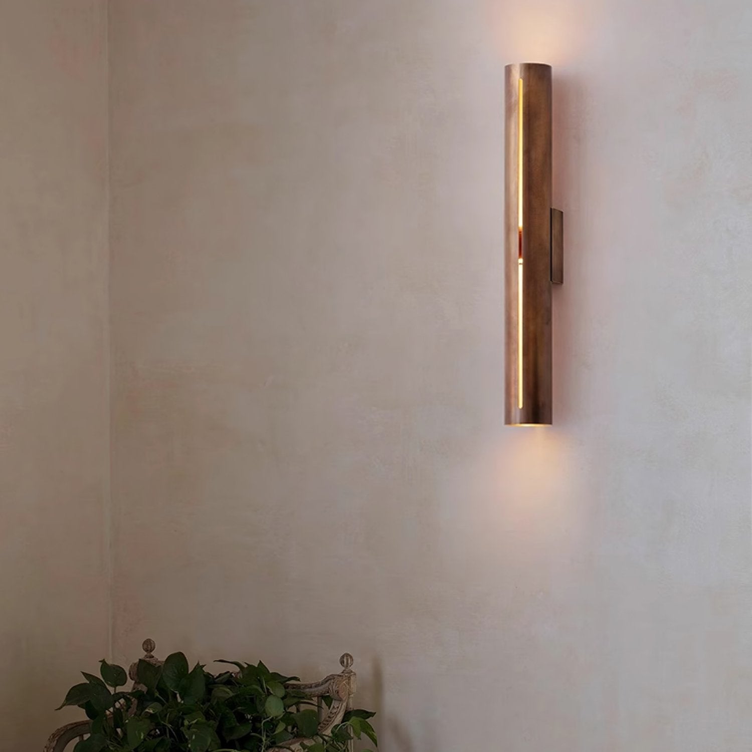 Avsilara Applique Murale Cylindre Laiton Minimaliste Moderne