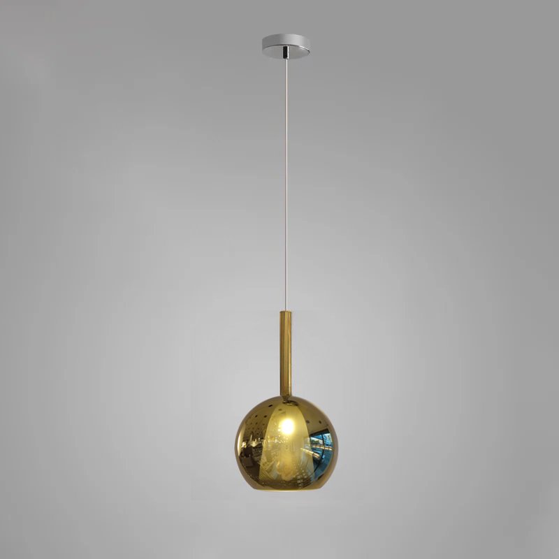 Lustra Suspension en Verre Fumé Rond