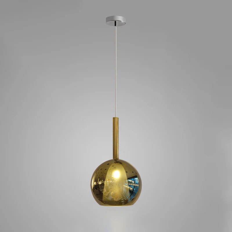 Lustra Suspension en Verre Fumé Rond