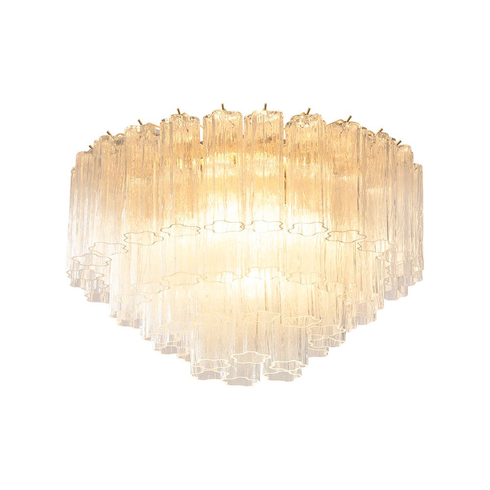 Aurora Lampe de Plafond en Verre Murano Rose Vintage