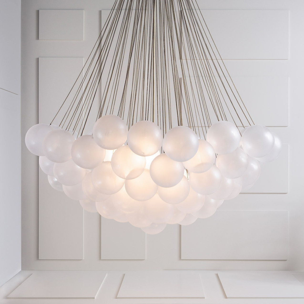 Lustra Lustre Bulles en Verre Satiné