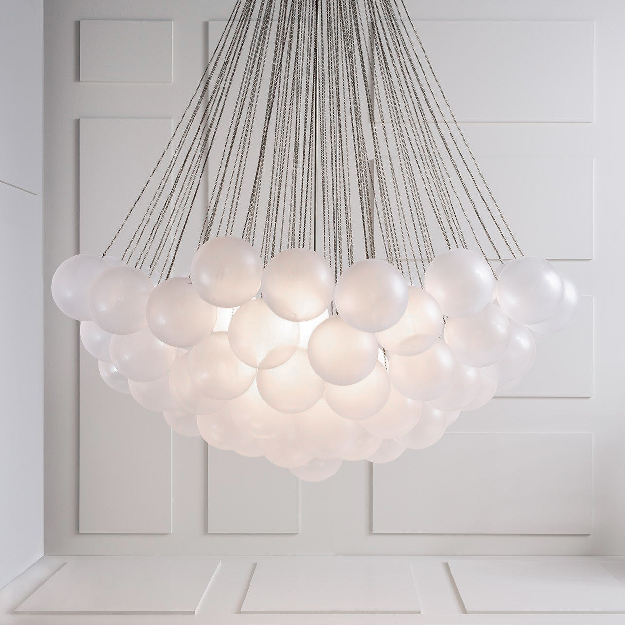 Lustra Lustre Bulles en Verre Satiné