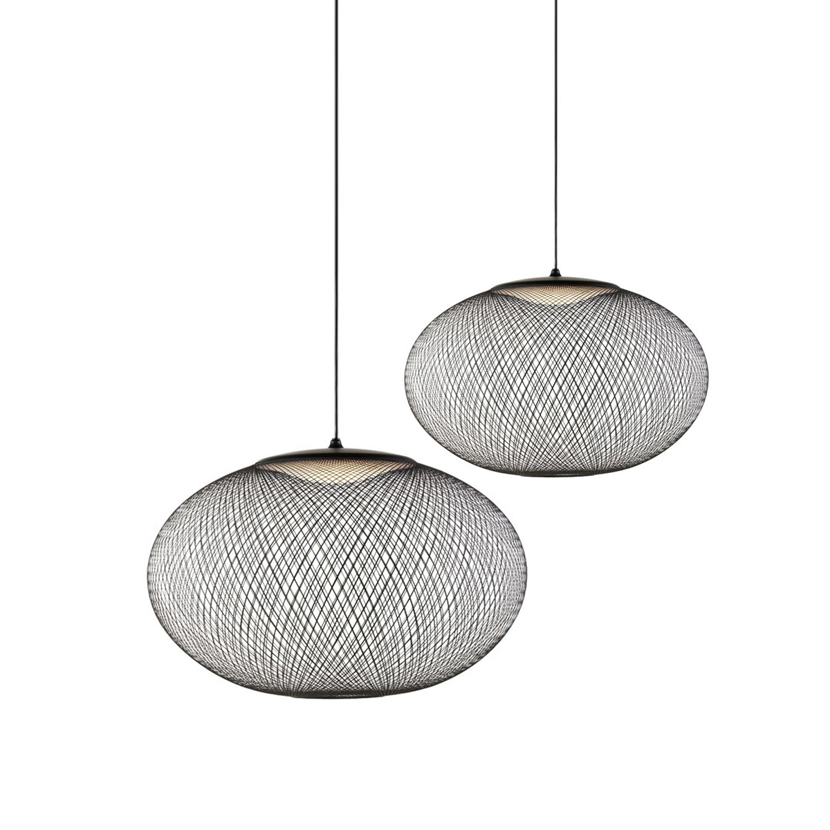 Lustra Suspension Lampe Maille Noire