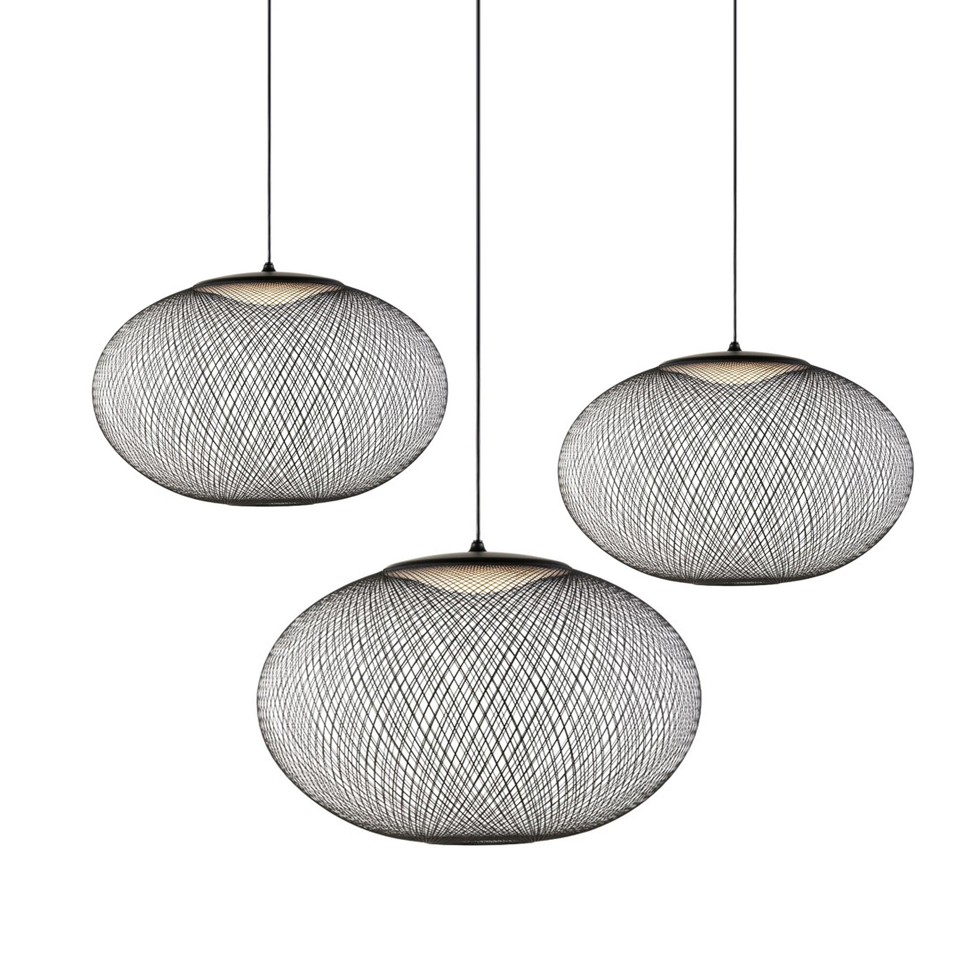 Lustra Suspension Lampe Maille Noire