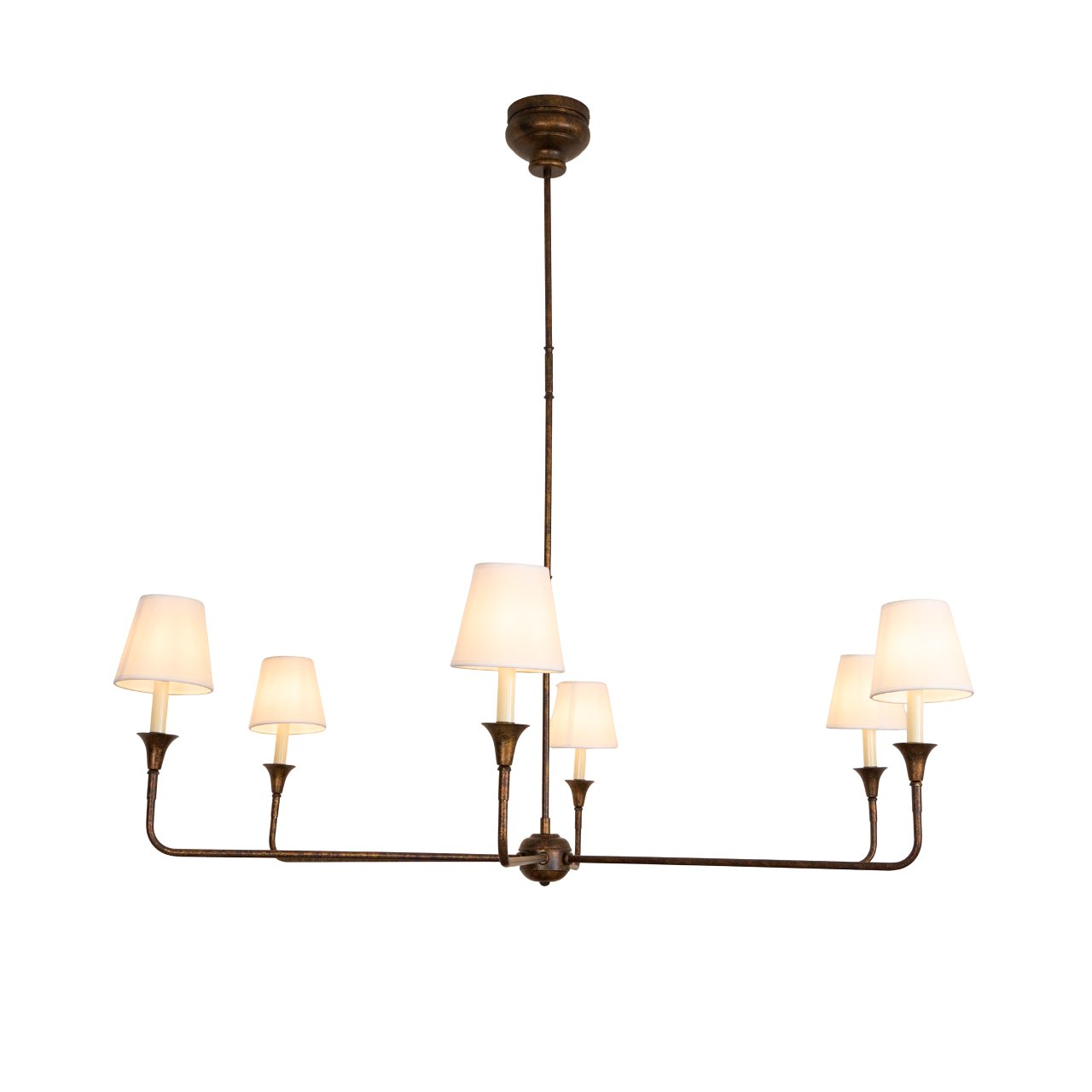 Lustra Suspension Lampe Bougie Noire Évasée