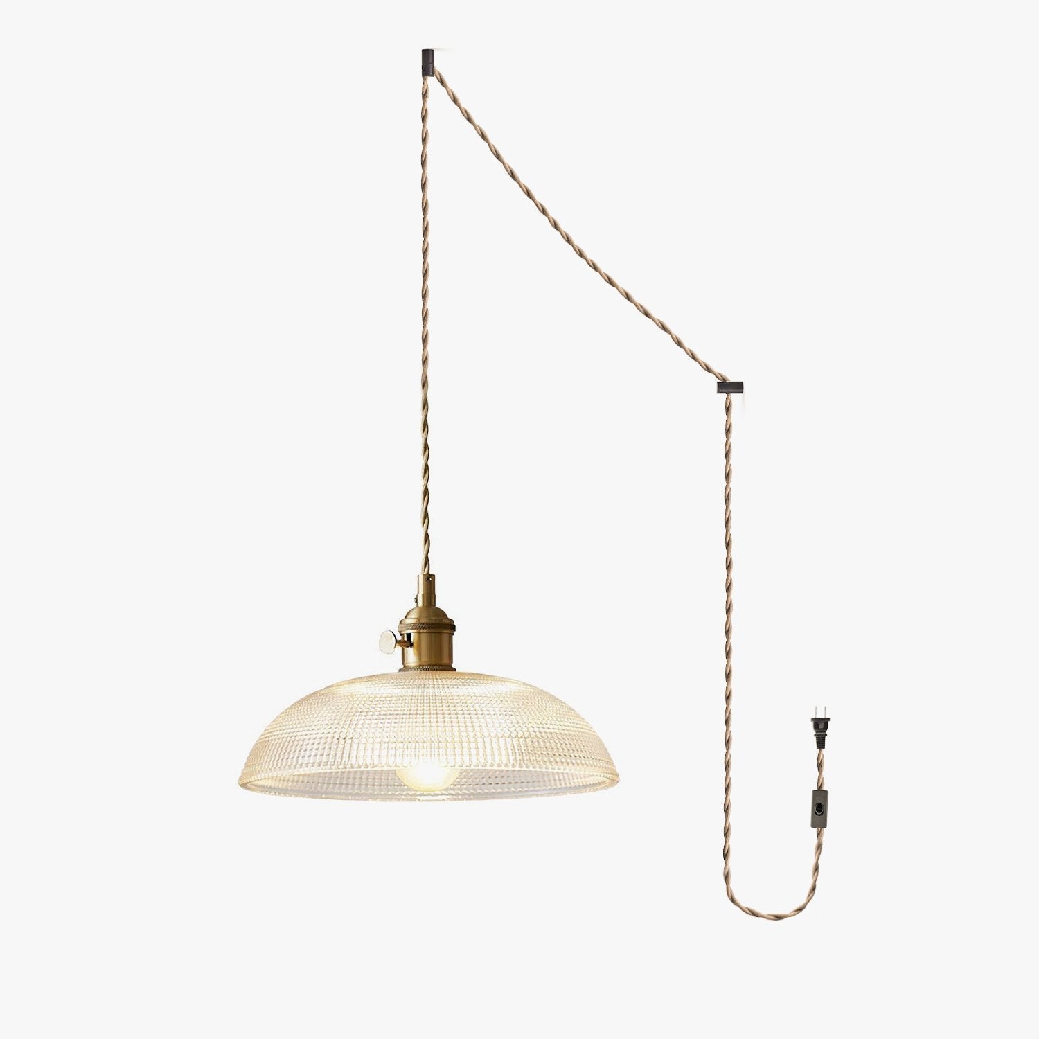 Calyra Suspension en Laiton et Verre