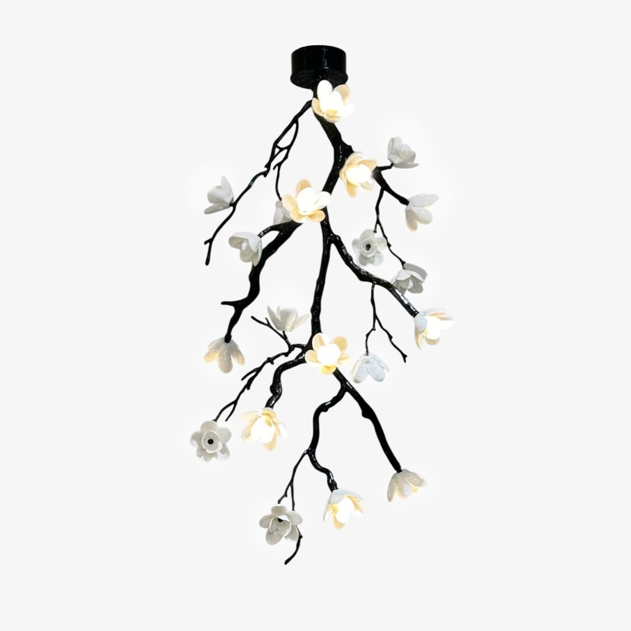Lustra Lustre Noir Branche Fleur