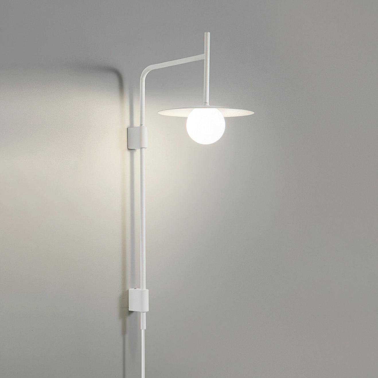 Edan Swing Arm Plug-in Glass Wall Lamp
