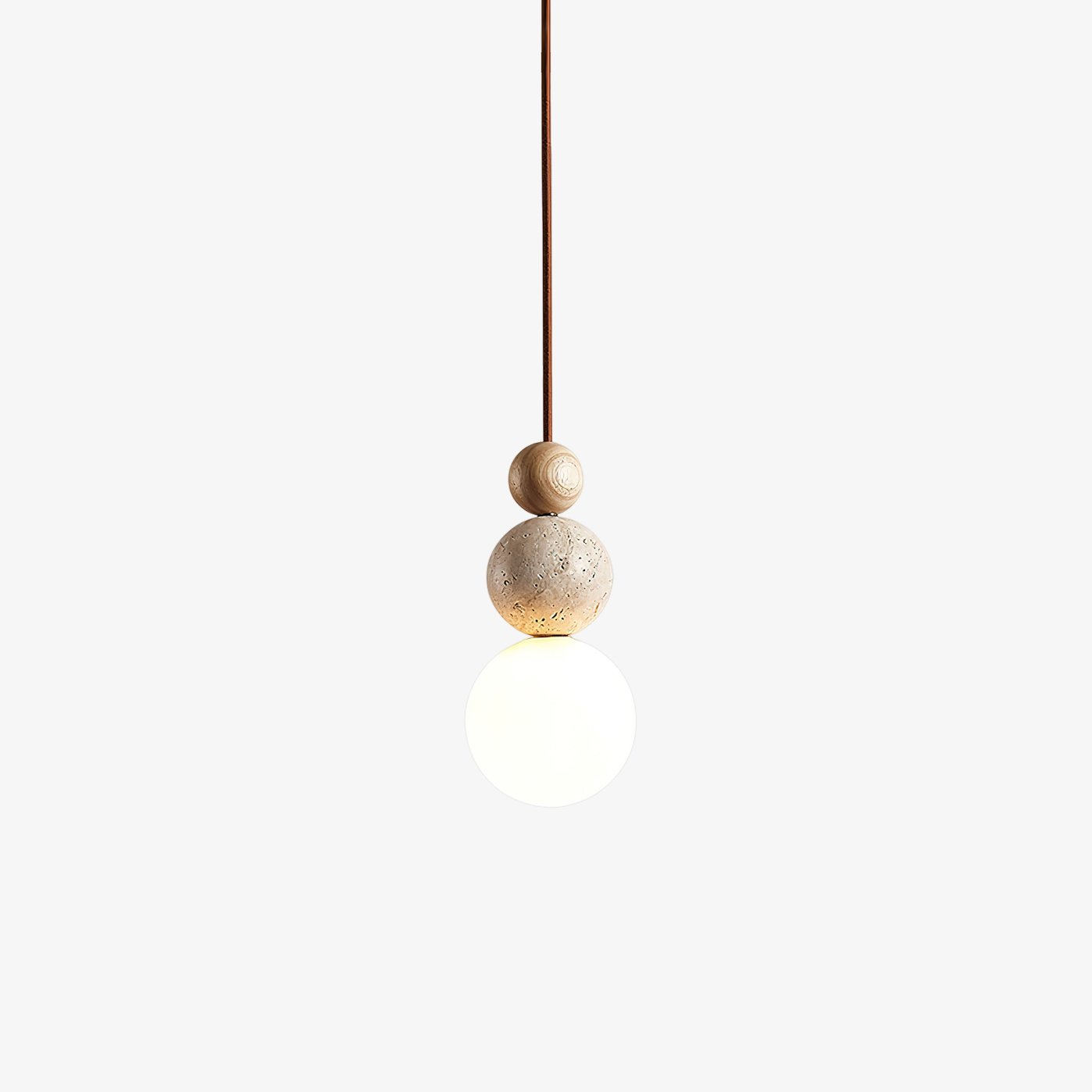 Ullaeia Sphère-Grappe Travertin Pendentif Lumière