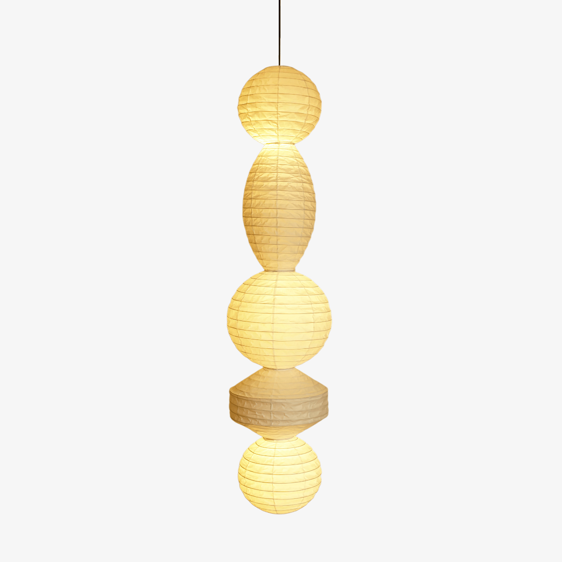 Elthayra Lampe Suspendue Lampe à Lanterne en Bambou Série Naturelle