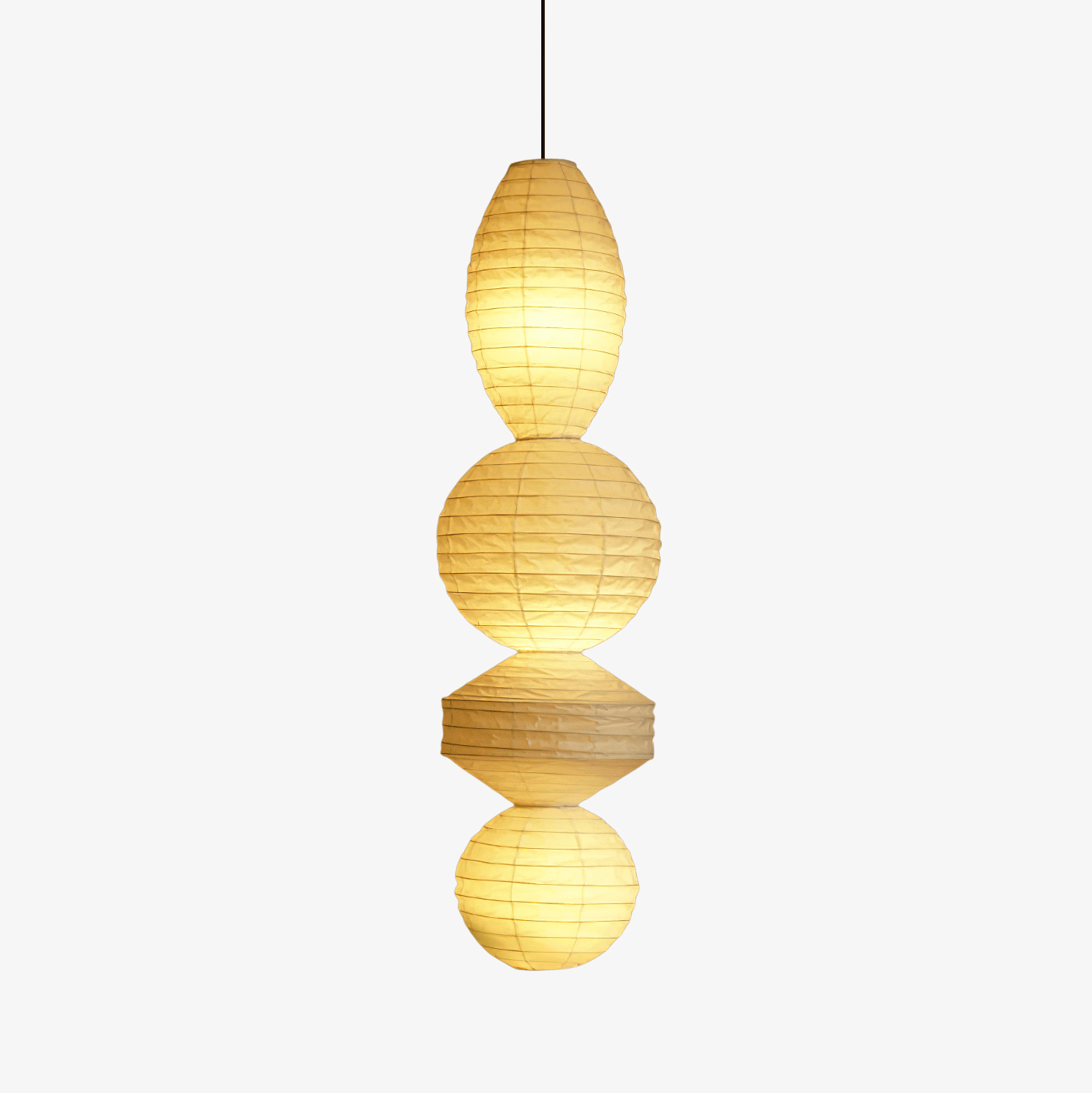 Elthayra Lampe Suspendue Lampe à Lanterne en Bambou Série Naturelle