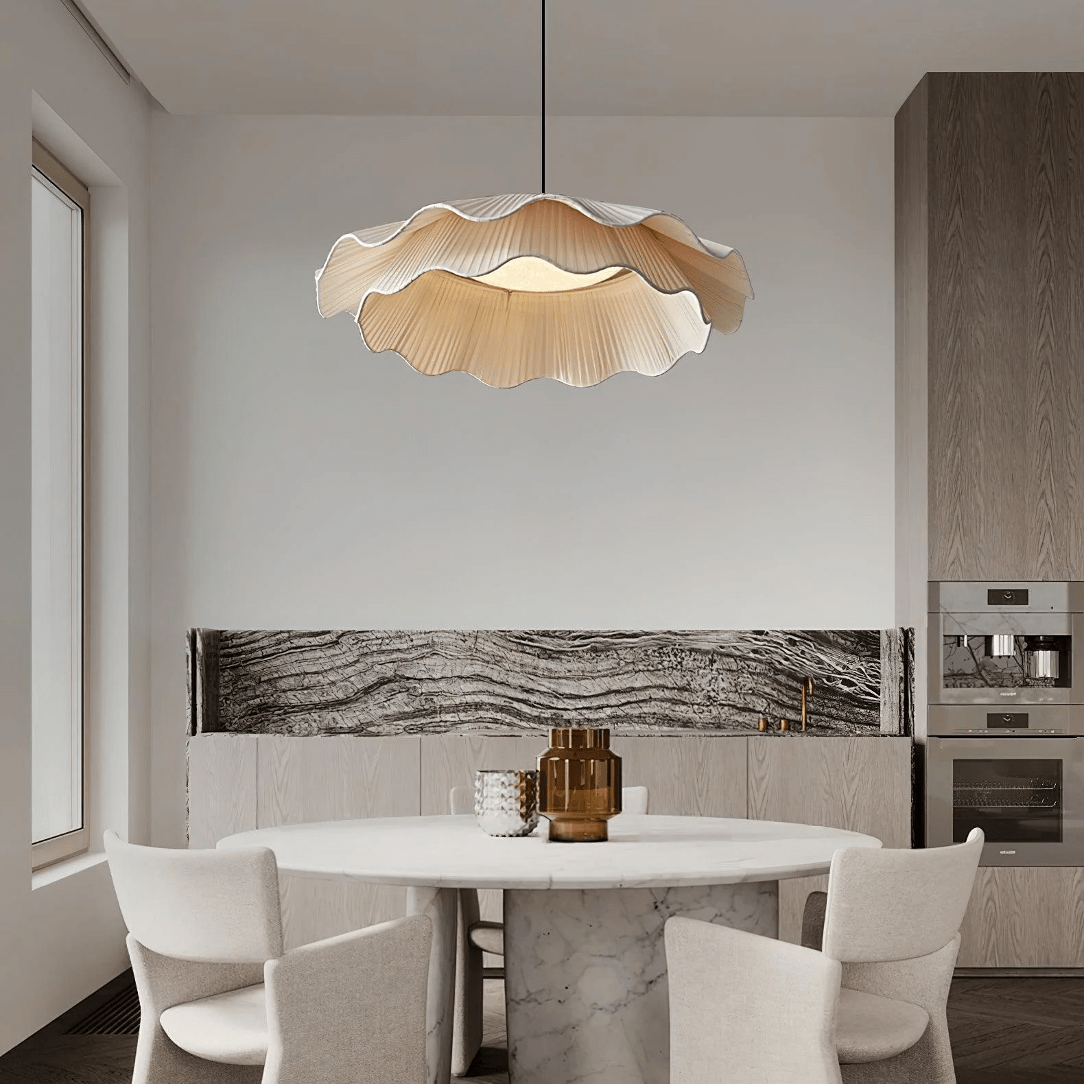 Ellorel Lampe Suspendue en Tissu Wave Brass