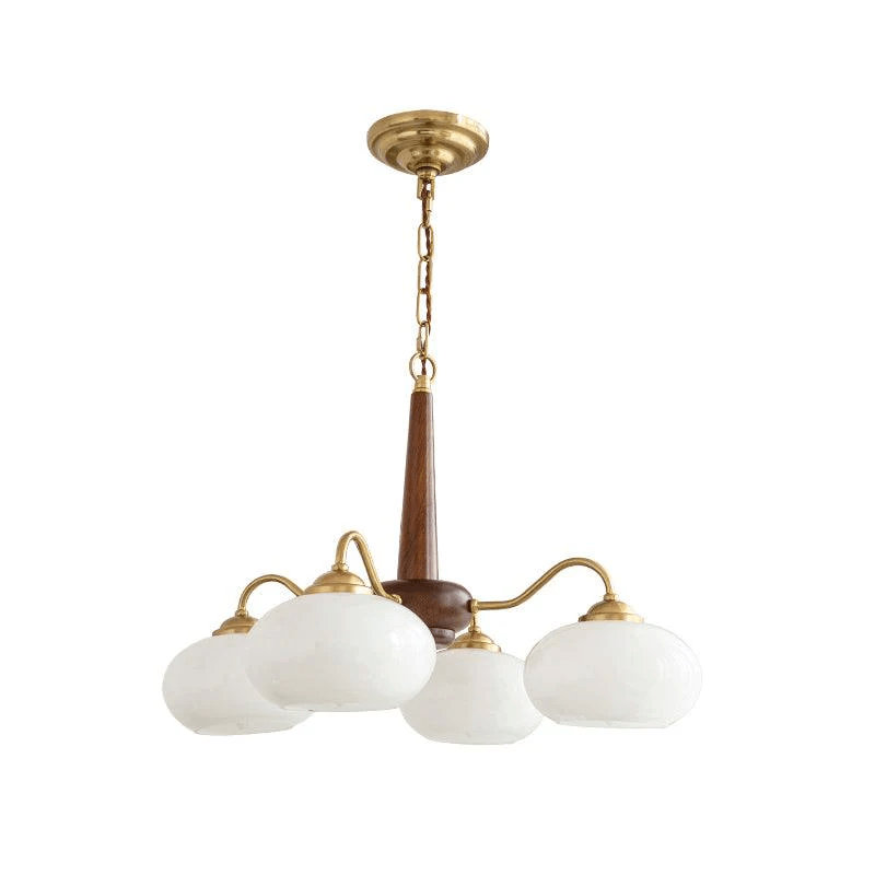 Lustra Suspension Persimmon Laiton et Verre Élégante