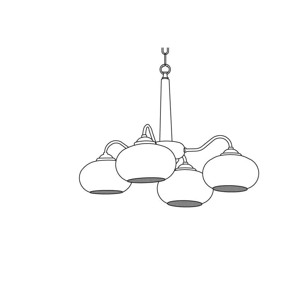 Lustra Suspension Persimmon Laiton et Verre Élégante