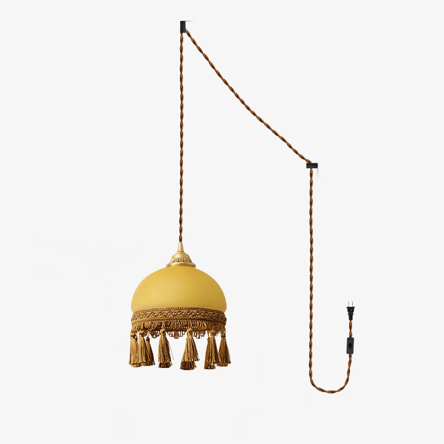 Sycaran Suspension en Tissu avec Franges et Guirlande
