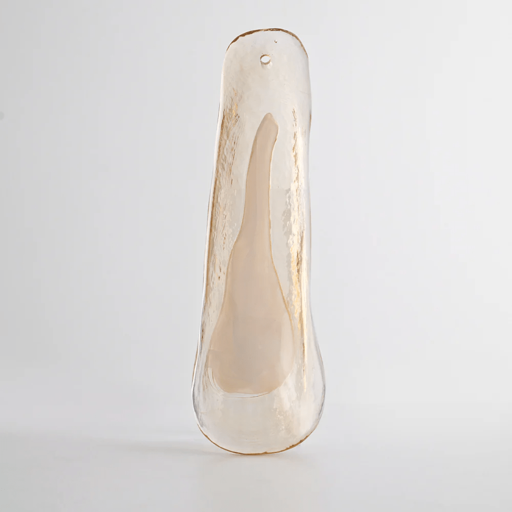 Aurora Lustre Murano Verre Feuille Doré