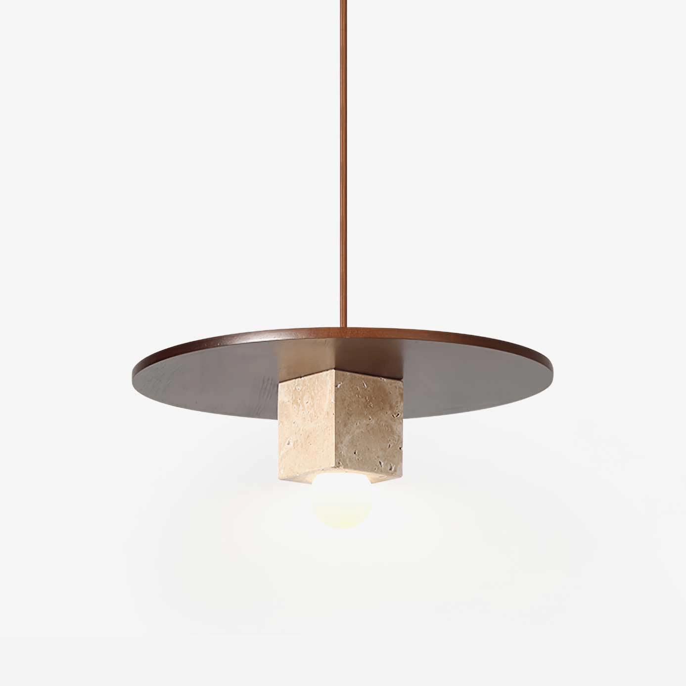 Ucariel Géométrique Travertin Pendentif Lumière