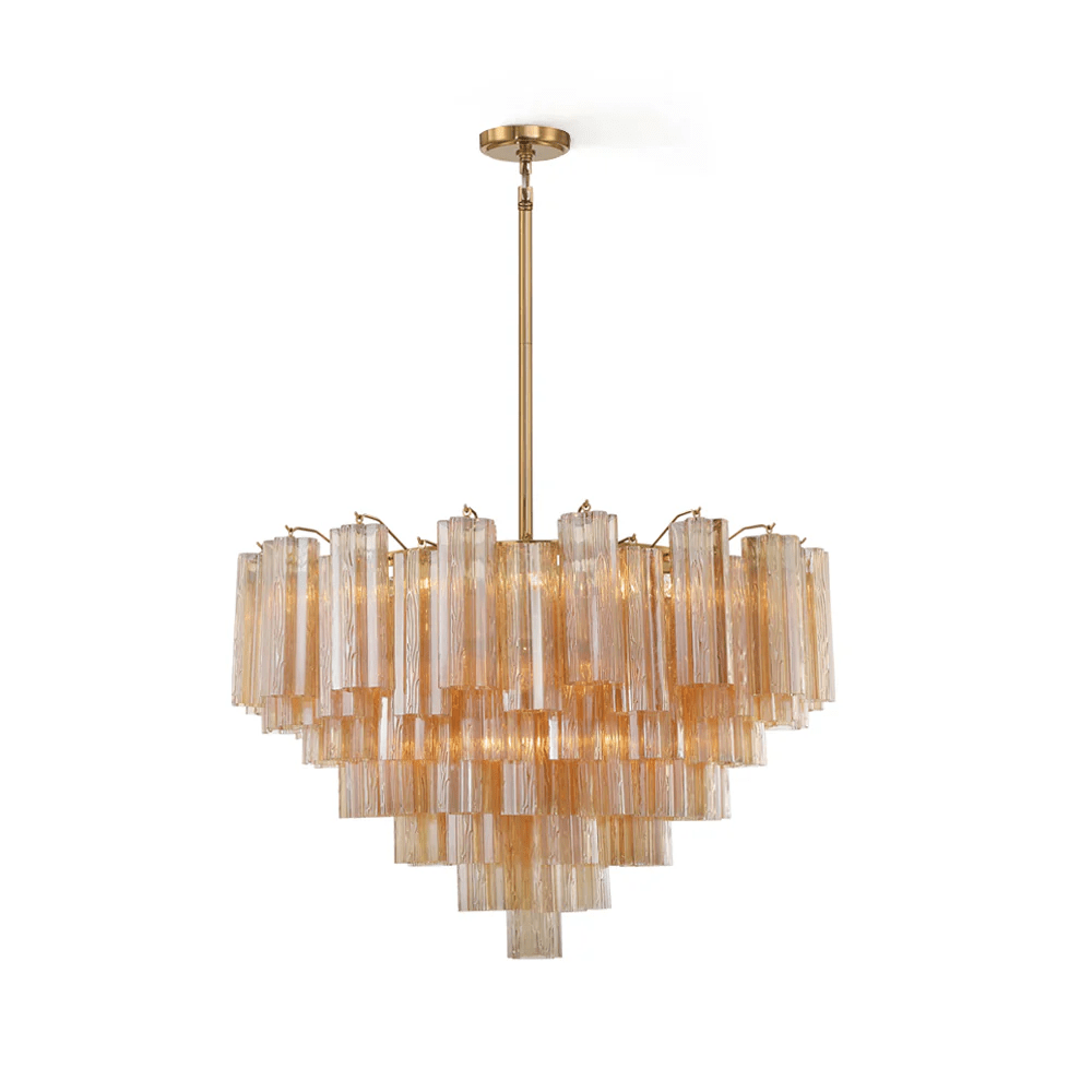 Aurora Lustre Virella Tube en Verre de Murano Luxe