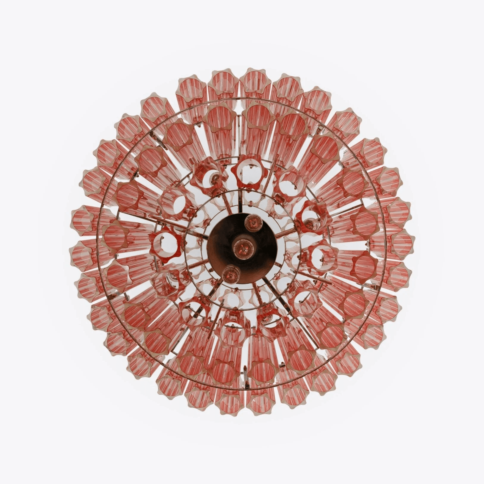 Aurora Lustre Rose Verre Tube Superposé Diamant