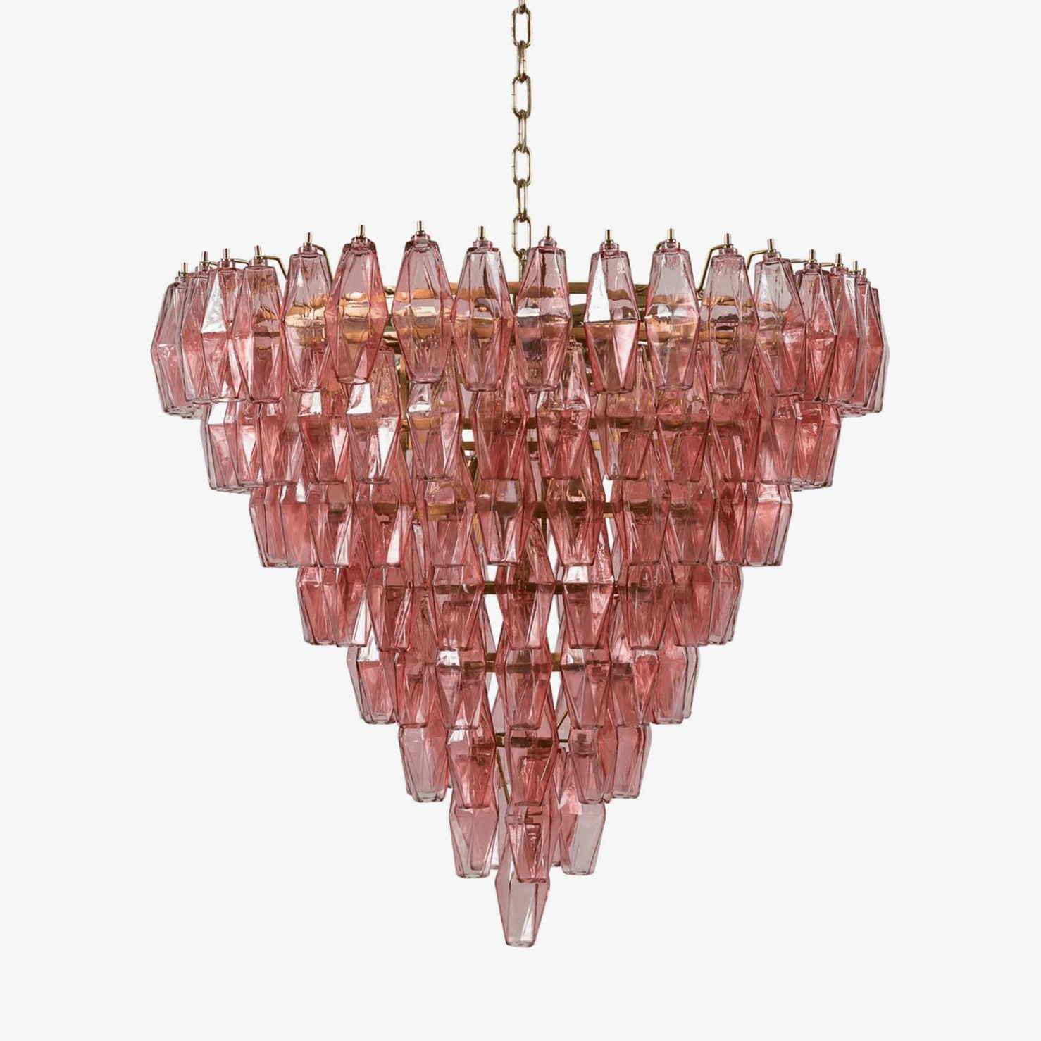 Aurora Lustre Rose Facetté Verre Superposé Vintage