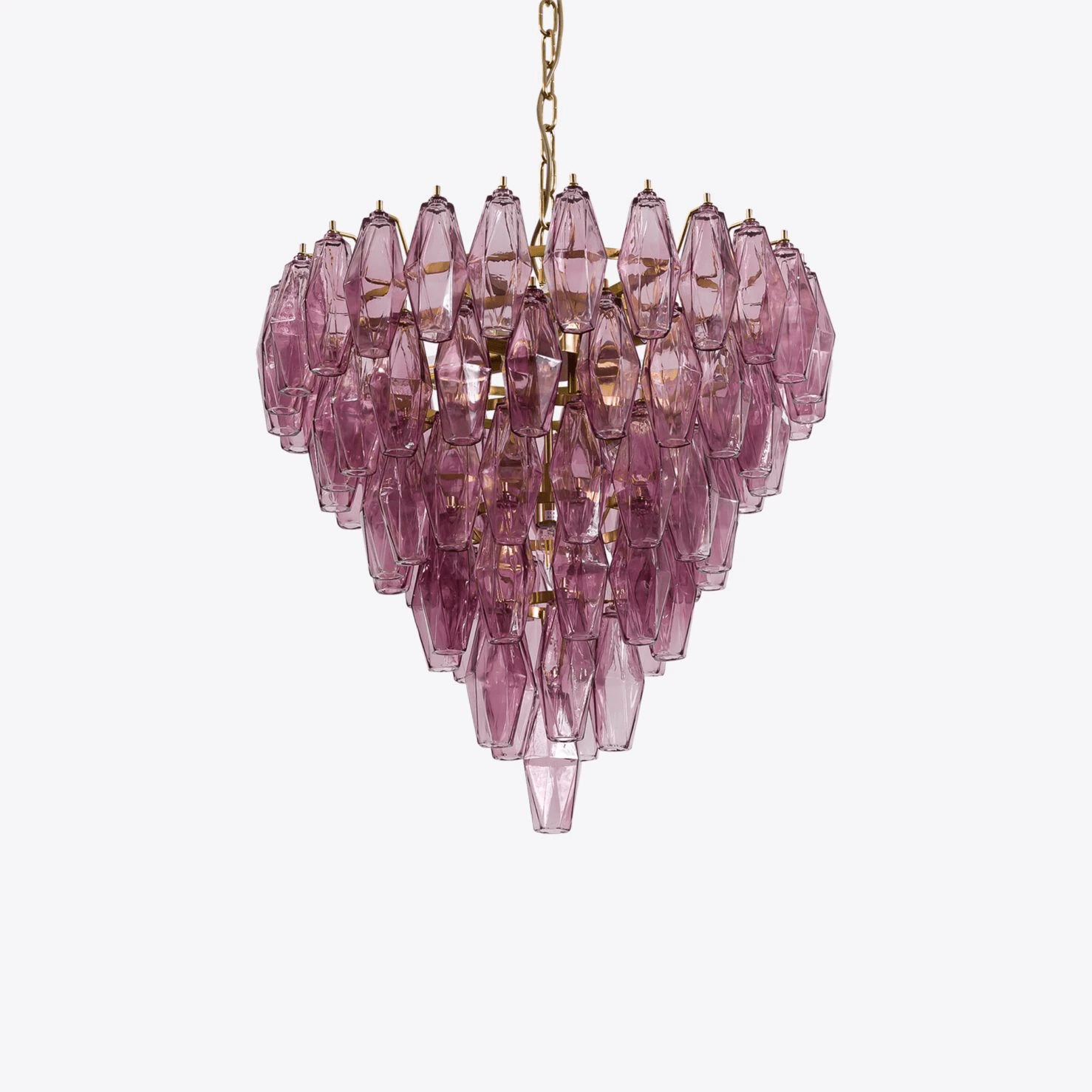 Aurora Lustre Rose Facetté Verre Superposé Vintage