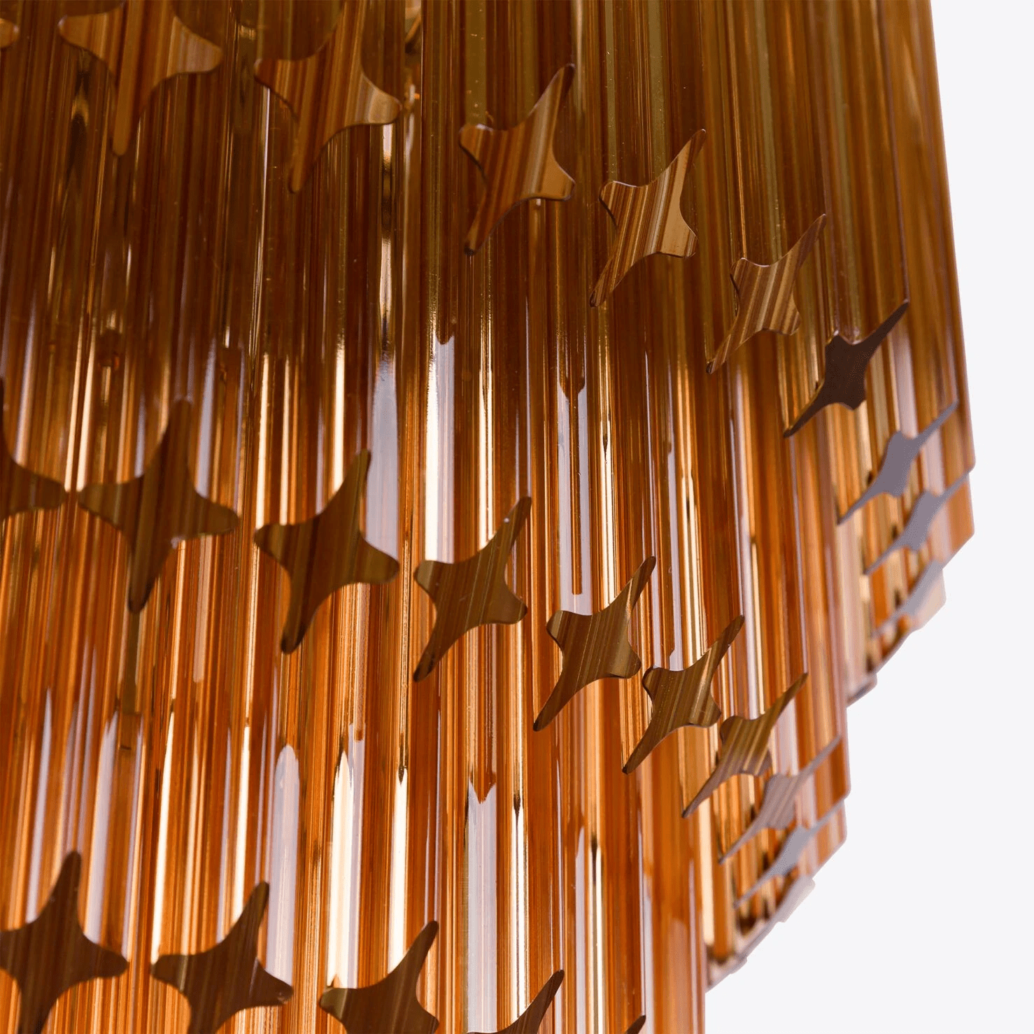 Aurora Lustre Ambre Diamant Verre Superposé Rétro