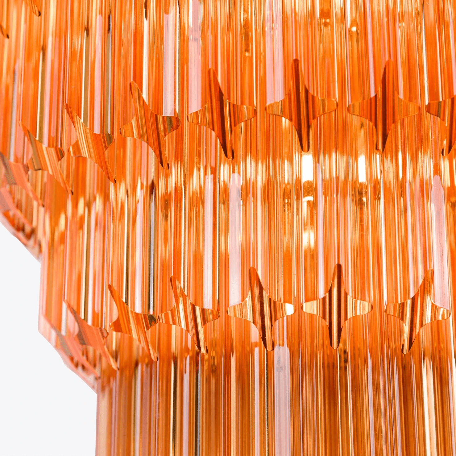 Aurora Lustre Ambre Diamant Verre Superposé Rétro