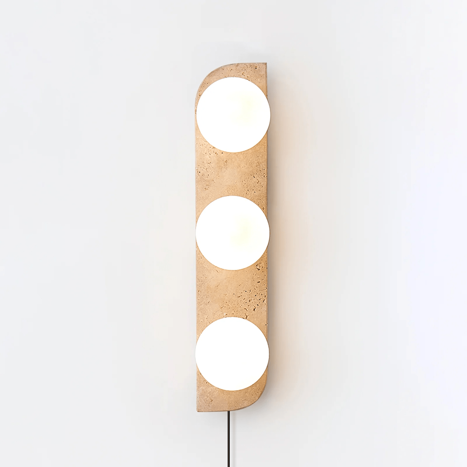 Zophaor Minimalist Travertine Plug-In Wall Light