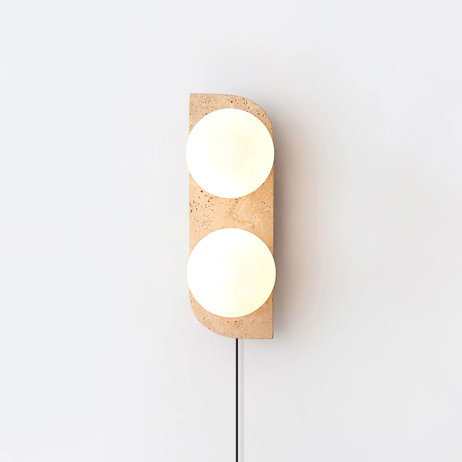 Zophaor Minimalist Travertine Plug-In Wall Light