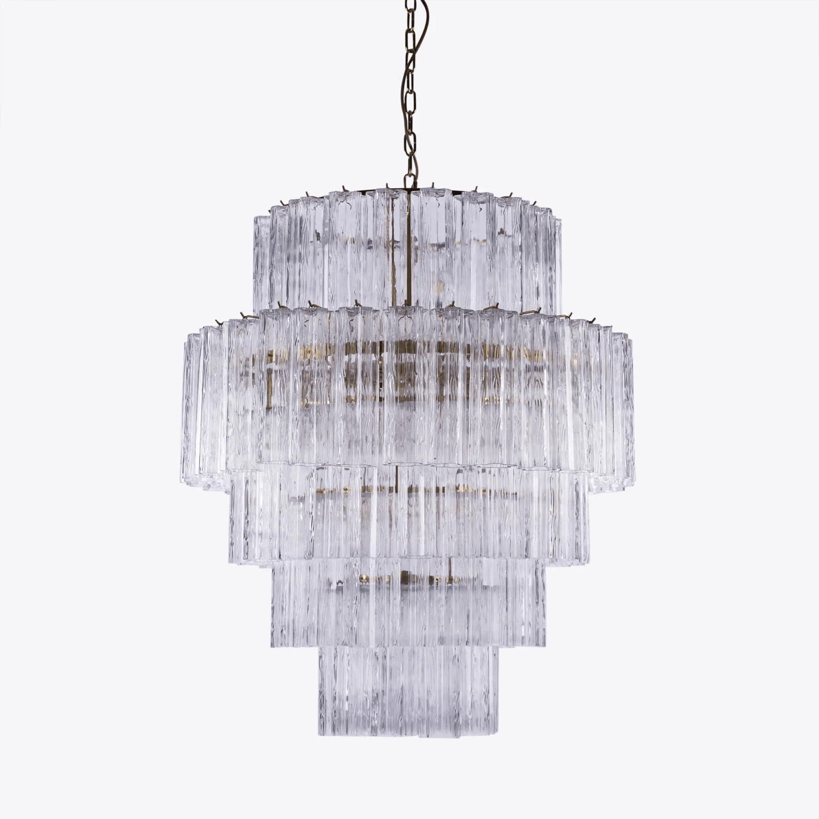 Aurora Lustre Rose Prisme Verre Superposé Élégant