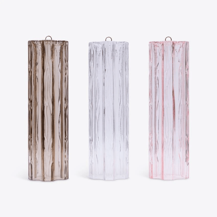 Aurora Lustre Cinq Étage Cannelé Verre Tube Mid Siècle