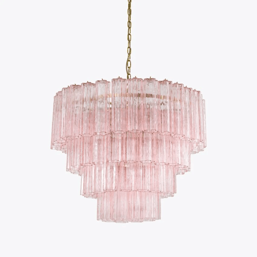 Aurora Lustre Quatre Étage Cannelé Verre