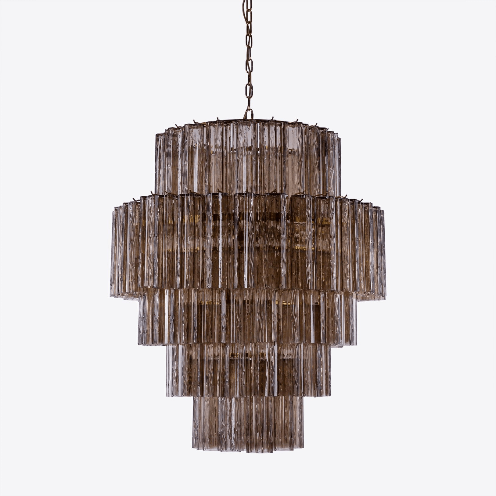 Aurora Lustre Rose Prisme Verre Superposé Élégant