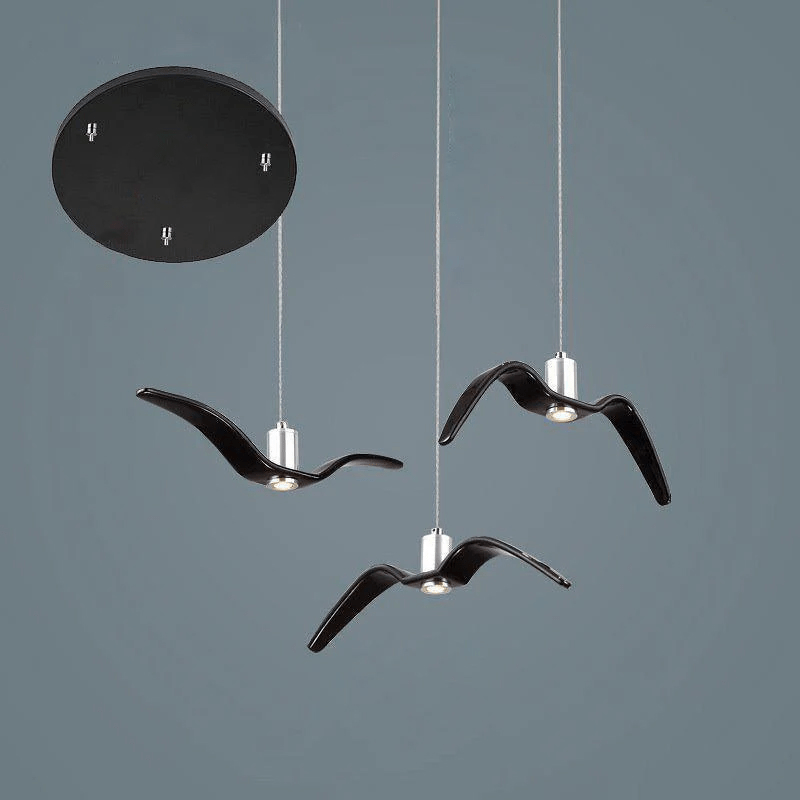 Lustra Suspension Lampe Ailes d'Oiseau pour Salon
