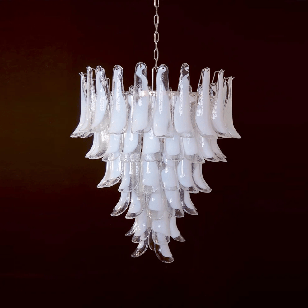 Aurora Lustre Pétales en Verre de Murano Vintage