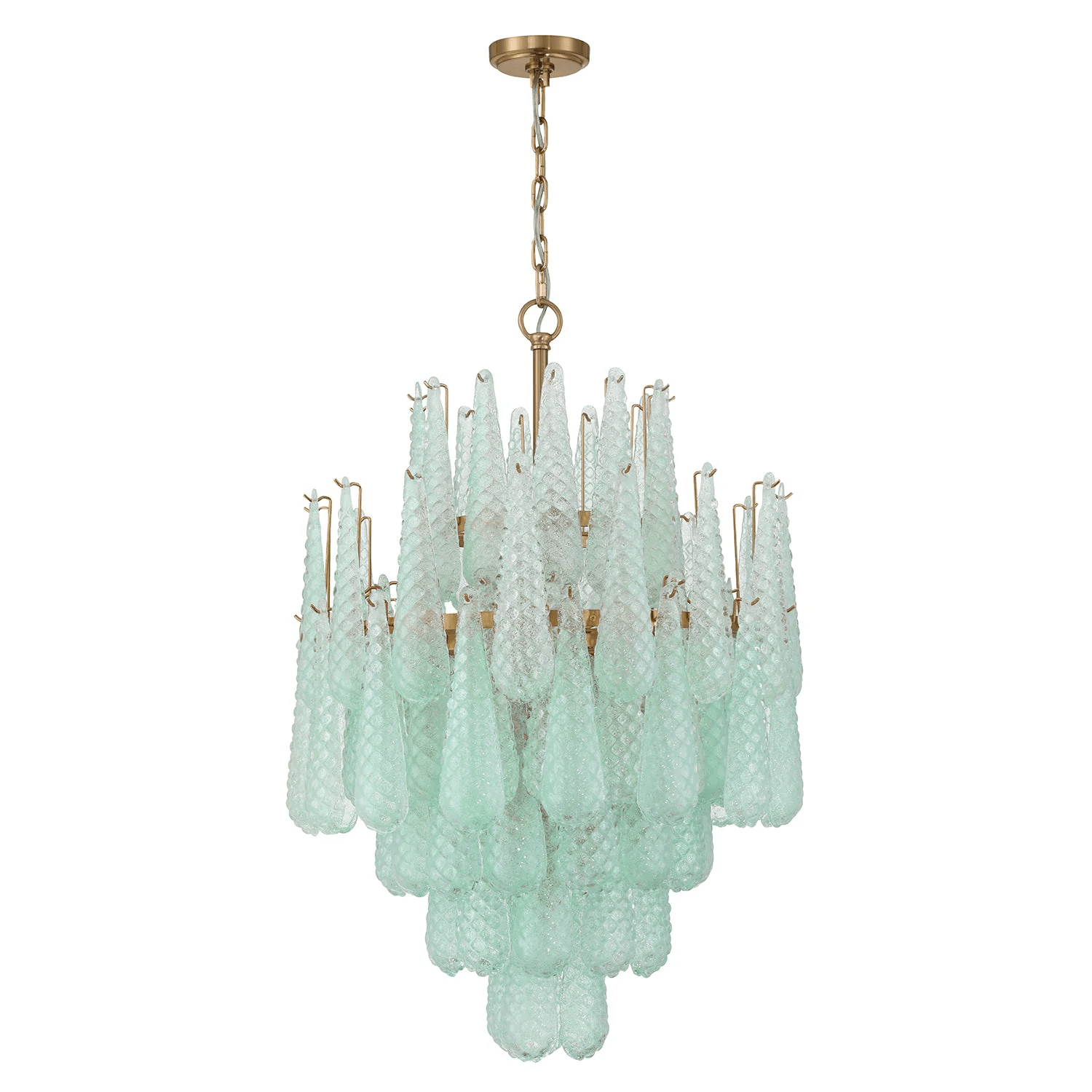 Aurora Lustre Goutte Texturé Verre Élégant