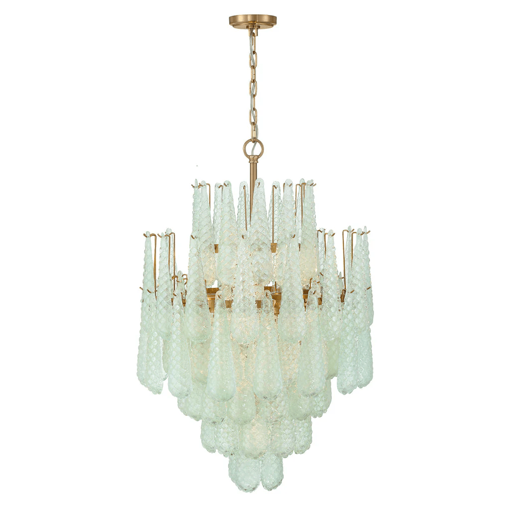 Aurora Lustre Goutte Texturé Verre Élégant