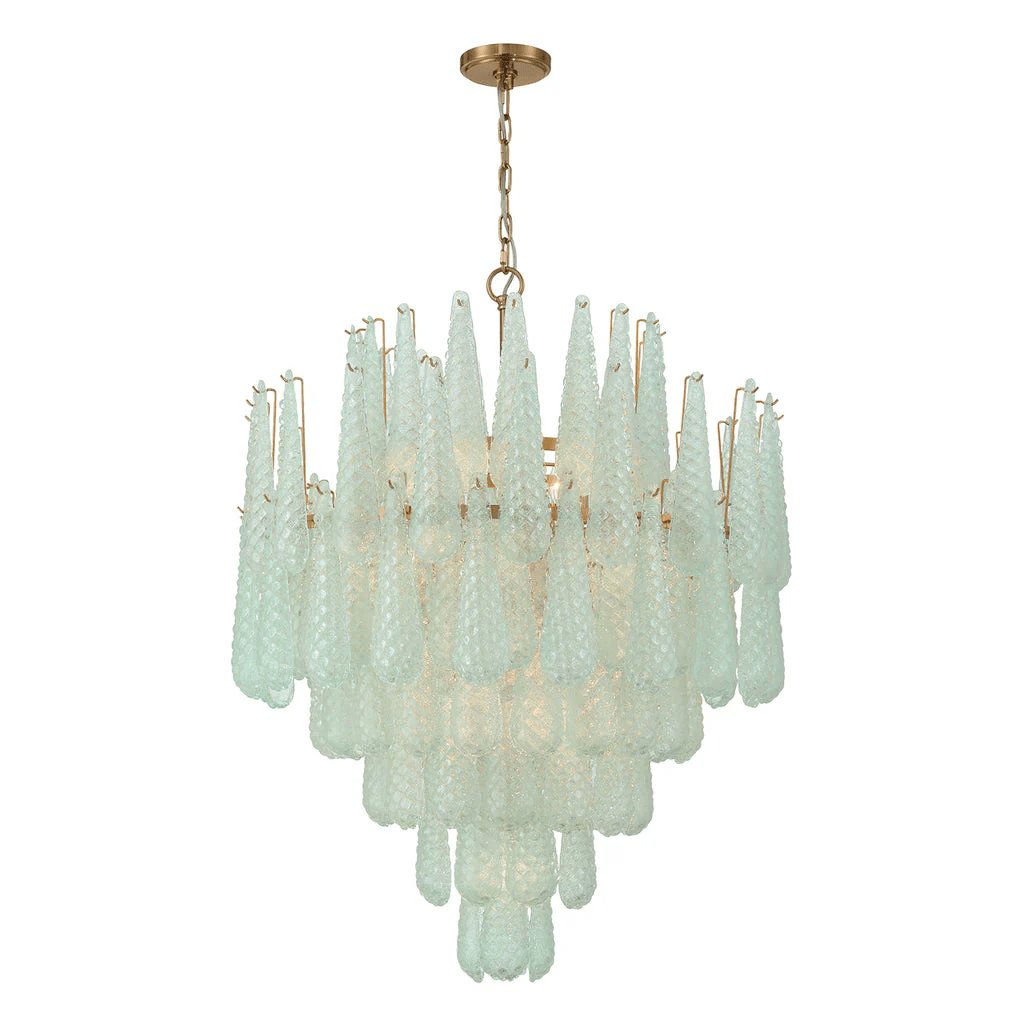 Aurora Lustre Goutte Texturé Verre Élégant