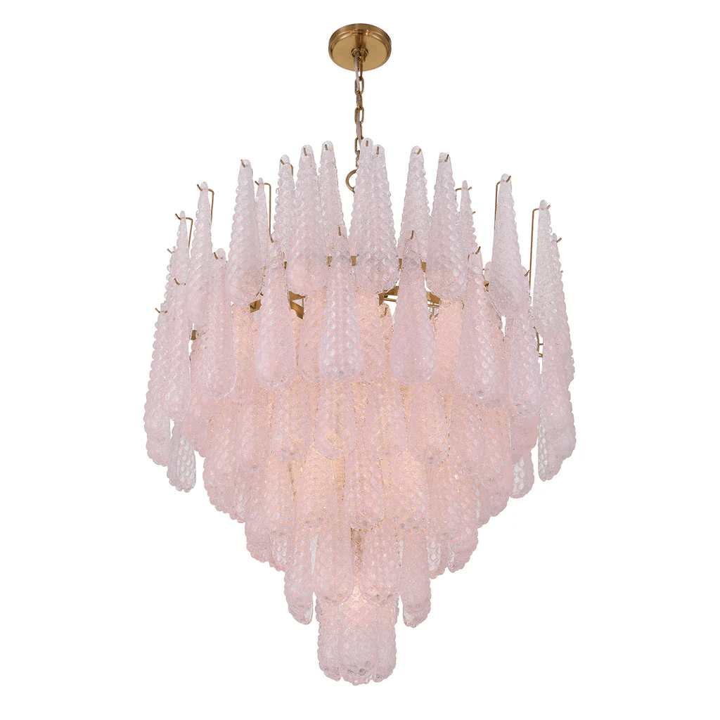Aurora Lustre Goutte Texturé Verre Élégant