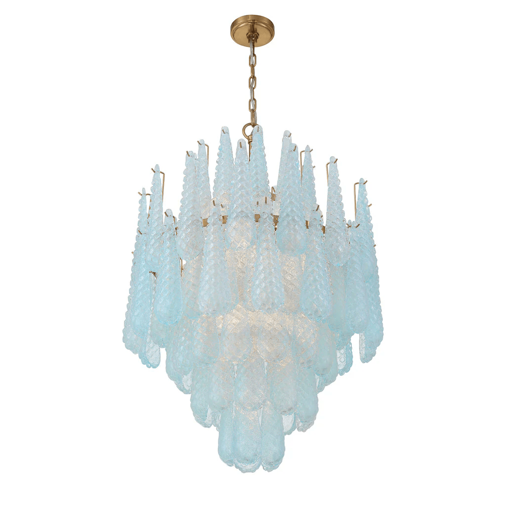 Aurora Lustre Goutte Texturé Verre Élégant