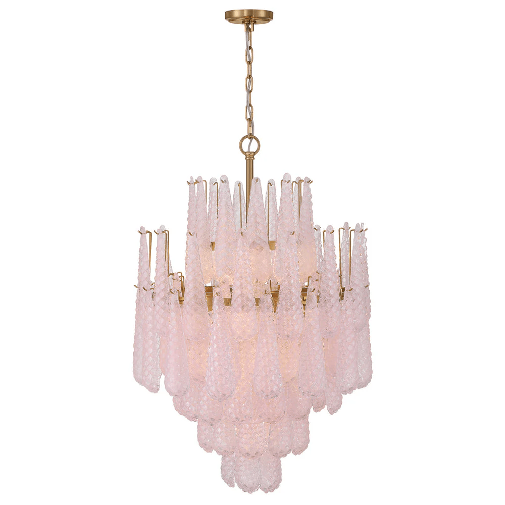 Aurora Lustre Goutte Texturé Verre Élégant