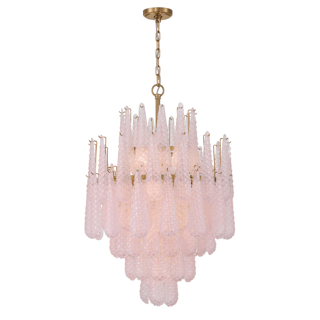 Aurora Lustre Goutte Texturé Verre Élégant