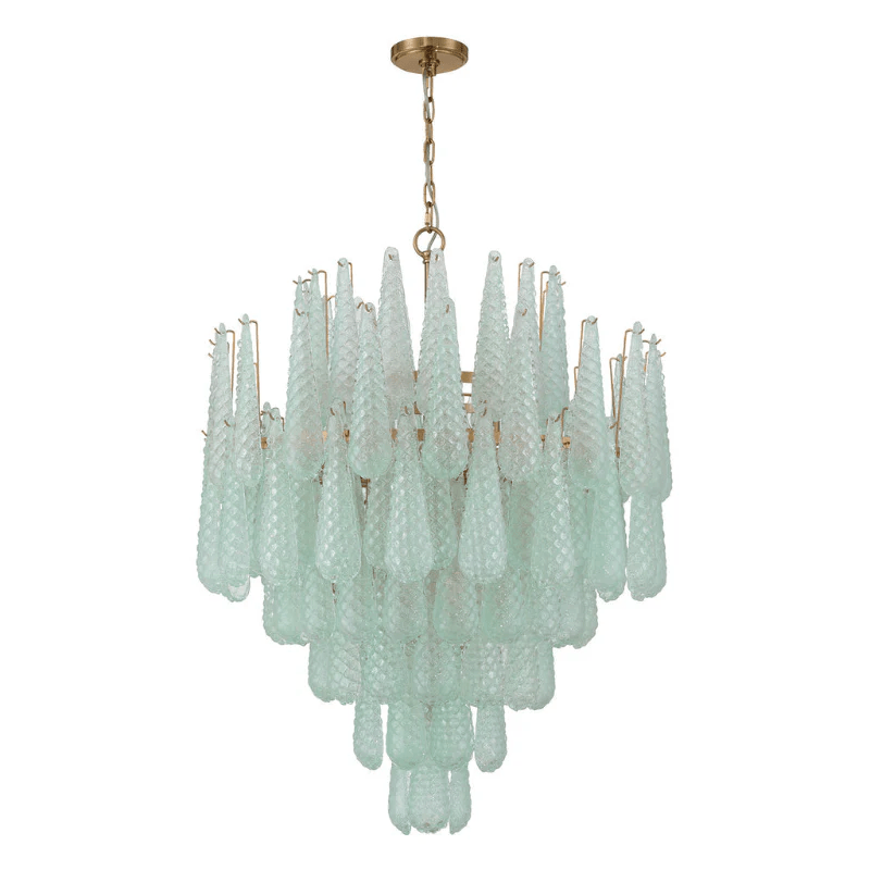 Aurora Lustre Goutte Texturé Verre Élégant