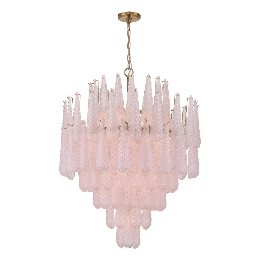 Aurora Lustre Goutte Texturé Verre Élégant