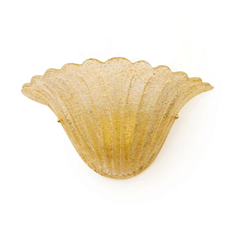 Aurora Applique Murale Coquille Bord Texturé Verre Élégant