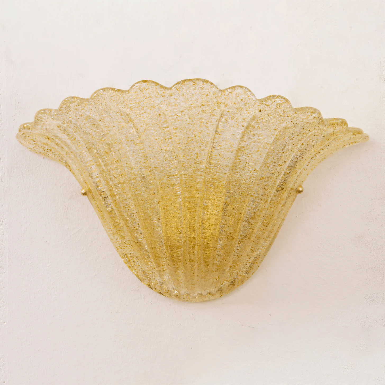 Aurora Applique Murale Coquille Bord Texturé Verre Élégant