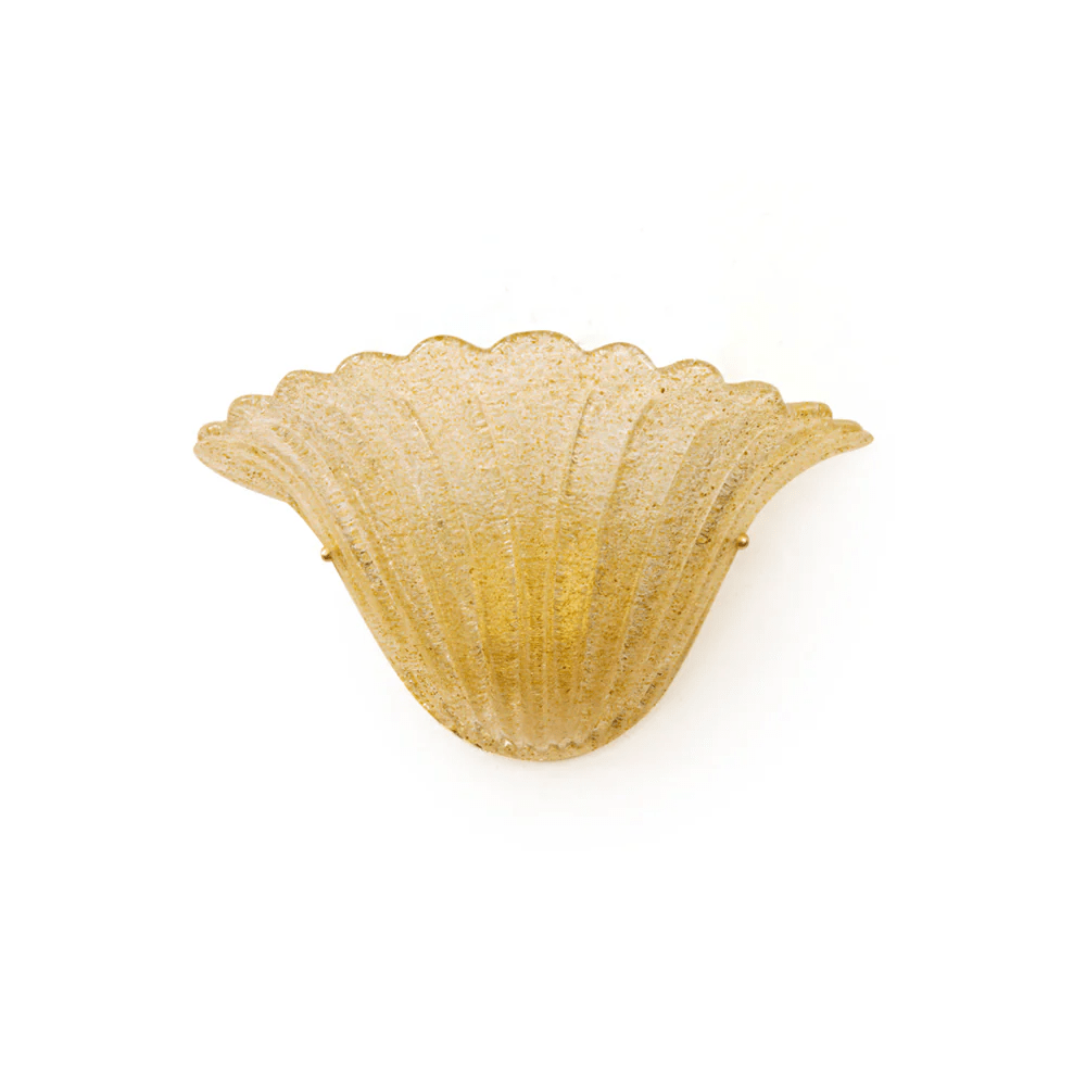 Aurora Applique Murale Coquille Bord Texturé Verre Élégant